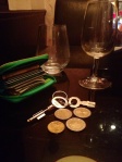 Keys, coins and wallet